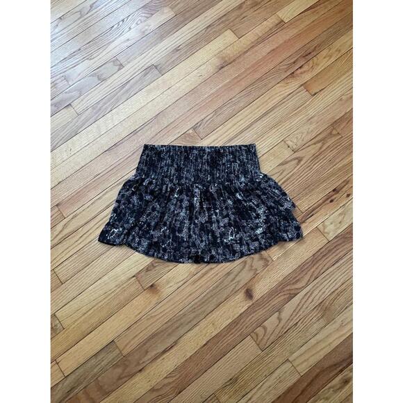 Chiffon Vintage Y2K Pleated Abstract print Wide Elastic Waist Whimsygoth coastal - Picture 2 of 3